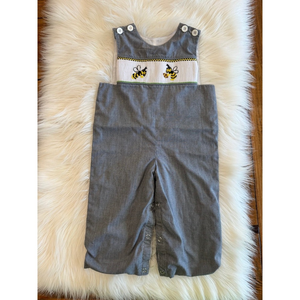 Georgia Tech football smocked long all size 18m